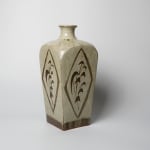 Shimaoka Tatsuzo 島岡達三, Jar with white slip and grass carvings