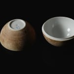 Terauchi Shinji 寺内信二, Six-tiered house shaped box with moon and arabesque designs 染付月輪花唐草 家型六段重, 2024