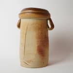 Sakata Jinnai 坂田 甚内, Jar with smoke and incised decorated wave patterns 黒陶波状文壺