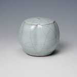 SUWA Sozan Ⅲ 三代 諏訪 蘇山, Incense Container with Mouse青瓷干支子 香盒