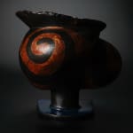 Yanagihara Mutsuo 柳原睦夫, Flower vase with cloud designs 雲ノ絵花瓶 , 1976