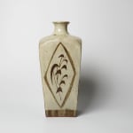 Shimaoka Tatsuzo 島岡達三, Jar with white slip and grass carvings