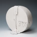 Miwa Ryosaku 三輪龍作, Hagi White Glazed Sculpture "LOVE"