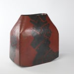 Morino Taimei 森野泰明, Rust Red Iron Glazed Flat Jar 黒銹扁壺, 2014