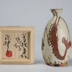 KOMAGO Tetsutarou 小孫哲太郎, No.31 Polychrome Yunomi with Carved Crab Designs 線彫蟹紋湯呑, 2023