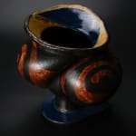 Yanagihara Mutsuo 柳原睦夫, Flower vase with cloud designs 雲ノ絵花瓶 , 1976