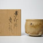 Kawamoto Goro 河本五郎, Ash Glazed Mukozuke / Yunomi 灰釉鳥紋向附