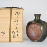 Fujiwara Yu 藤原雄, Bizen Flower Vase in Tokkuri Shape 備前徳利形窯変花器