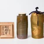 Nishioka Koju 西岡小十, Karatsu tea caddy 絵唐津 茶入