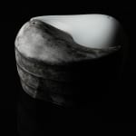 Terauchi Shinji 寺内信二, Six-tiered house shaped box with moon and arabesque designs 染付月輪花唐草 家型六段重, 2024