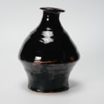 Hamada Shoji 濱田庄司, Black glazed flower vase