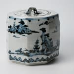 Arakawa Toyozo 荒川豊蔵, Hanging scroll with teabowl drawing 画賛茶碗, 1961