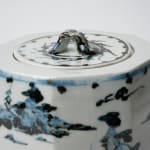 Arakawa Toyozo 荒川豊蔵, Hanging scroll with teabowl drawing 画賛茶碗, 1961
