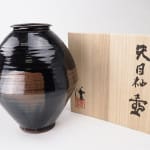 Nakazato Takashi 中里隆, Large Tenmoku Glazed Jar 天目釉壺