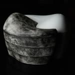 Terauchi Shinji 寺内信二, Six-tiered house shaped box with moon and arabesque designs 染付月輪花唐草 家型六段重, 2024