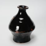 Hamada Shoji 濱田庄司, Black glazed flower vase