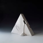 Miwa Ryosaku 三輪龍作, Hagi White Glazed Sculpture 'LOVE' (Triangle), 1993