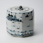 Arakawa Toyozo 荒川豊蔵, Hanging scroll with teabowl drawing 画賛茶碗, 1961