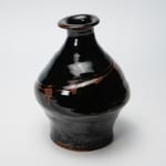 Hamada Shoji 濱田庄司, Black glazed flower vase