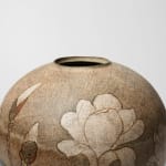 ITO Motohiko 伊藤東彦, Nunome Flower Jar, Imaginary Image of Tsukuba Mountain 布目花瓶 筑波山幻想, 2000