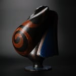 Yanagihara Mutsuo 柳原睦夫, Flower vase with cloud designs 雲ノ絵花瓶 , 1976