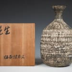 Yasuhara Kimei 安原喜明, Flower Vase 花挿 炻器線彫文