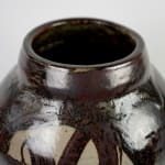 Murata Gen 村田 元, Iron Glazed Jar with Round Design 鉄砂丸文壺, 1970’s