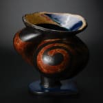 Yanagihara Mutsuo 柳原睦夫, Flower vase with cloud designs 雲ノ絵花瓶 , 1976
