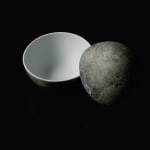 Terauchi Shinji 寺内信二, Six-tiered house shaped box with moon and arabesque designs 染付月輪花唐草 家型六段重, 2024