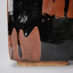 Hamada Shoji 濱田庄司, Amber glazed tea bowl with finger painting