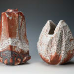 Hayashi Shotaro 林正太郎, Manyo flower vessel with impressions of a mountain scene, 2023