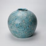 Matsui Kosei 松井康成, Jar with Marble Design 練上風白地壷, 1988