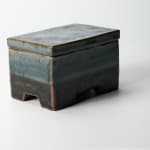 Tomimoto Kenkichi 富本憲吉, Small covered jar with motif of bamboo leaves, 1935