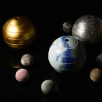 Terauchi Shinji 寺内信二, Five-tiered moon shaped bowl with silver and hammered texture finish 本銀彩槌目珠型五段重, 2024
