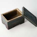 Tomimoto Kenkichi 富本憲吉, Small covered jar with motif of bamboo leaves, 1935