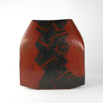 Morino Taimei 森野泰明, Rust Red Iron Glazed Flat Jar 黒銹扁壺, 2014
