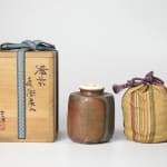 Isezaki Jun 伊勢崎淳, Bizen Tea Covered Jar 備前扁衛茶入