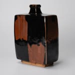 Hamada Shoji 濱田庄司, Amber glazed tea bowl with finger painting