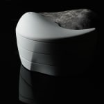 Terauchi Shinji 寺内信二, Six-tiered house shaped box with moon and arabesque designs 染付月輪花唐草 家型六段重, 2024