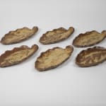 Furutani Michio 古谷道生, 6 Shigaraki Plates in the Shape of Leaves 信楽葉形皿 6皿