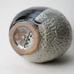 Shimizu Uichi 清水 卯一, Flat Jar with gloss iron glaze