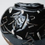 Shimizu Uichi 清水 卯一, Flat Jar with gloss iron glaze
