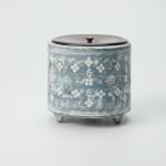 Yasuhara Kimei 安原喜明, Incense burner 香爐 炻器 白泥花文象嵌