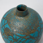 Morino Taimei 森野泰明, Indigo Blue Flower Vase 雲藍花瓶