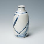 Kondo Yuzo 近藤悠三, Sake Bottle with Bamboo Drawing, Set of 2 竹染付徳利