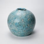 Matsui Kosei 松井康成, Jar with Marble Design 練上風白地壷, 1988