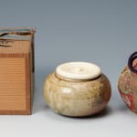 Nishioka Koju 西岡小十, Karatsu tea caddy 絵唐津 茶入