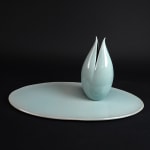 Kawase Shinobu 川瀬 忍, Celadon Tall Flower Vase 青磁花入, 2015