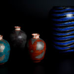 Nishioka Koju 西岡小十, Karatsu Yunomi Set of 5 朝鮮唐津湯呑