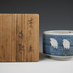 Kawamoto Goro 河本五郎, Ash Glazed Mukozuke / Yunomi 灰釉鳥紋向附